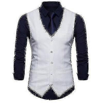 Pánská jednobarevná jednořadá vesta