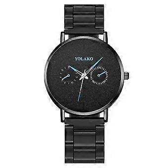 En modieus dubbeloog herenhorloge herenhorloge quartzhorloge stalen band