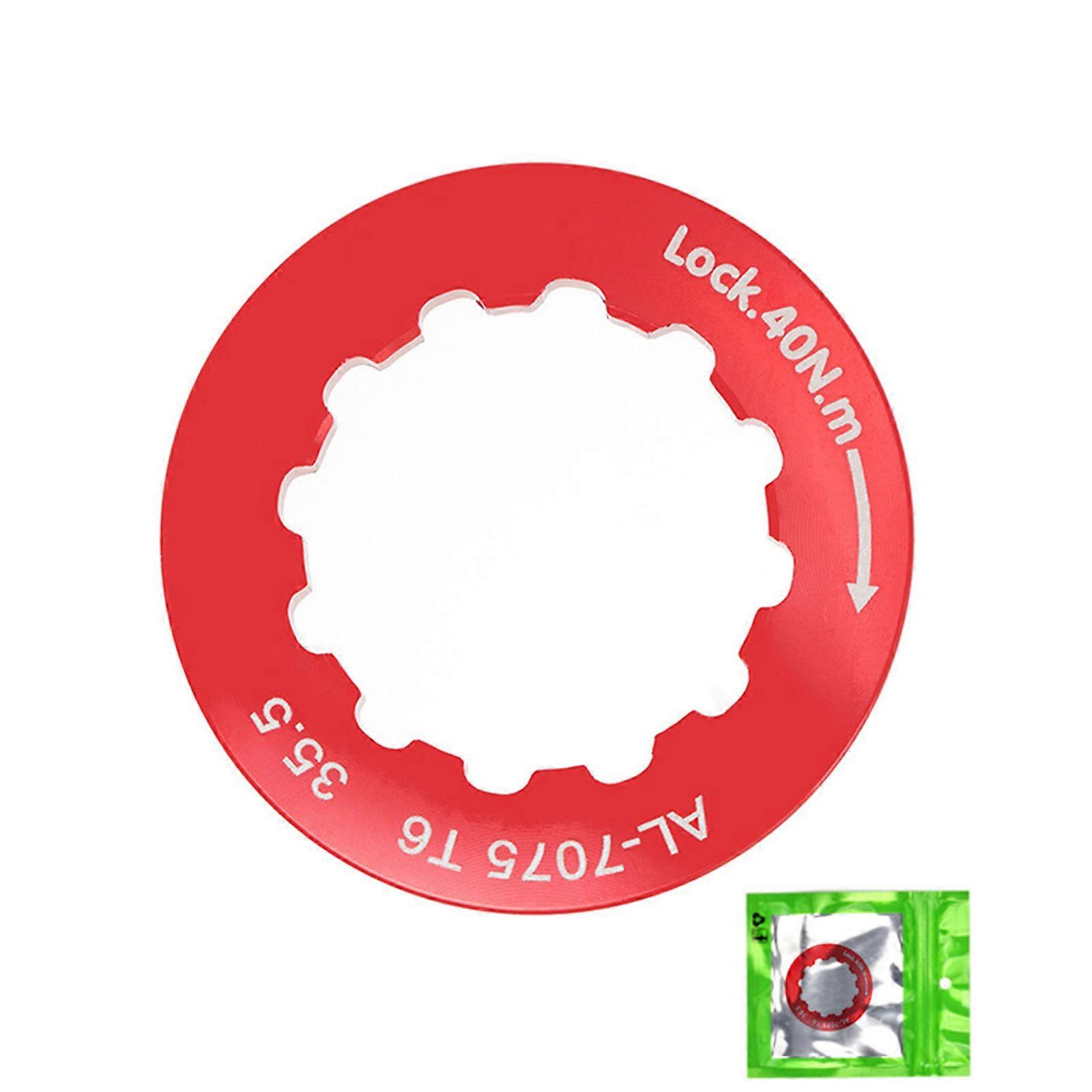 Permanent Anodized Cycle Tape Lockring With Against Slip Teeth For Smooth Cycling Execution And Low Maintenance  Red