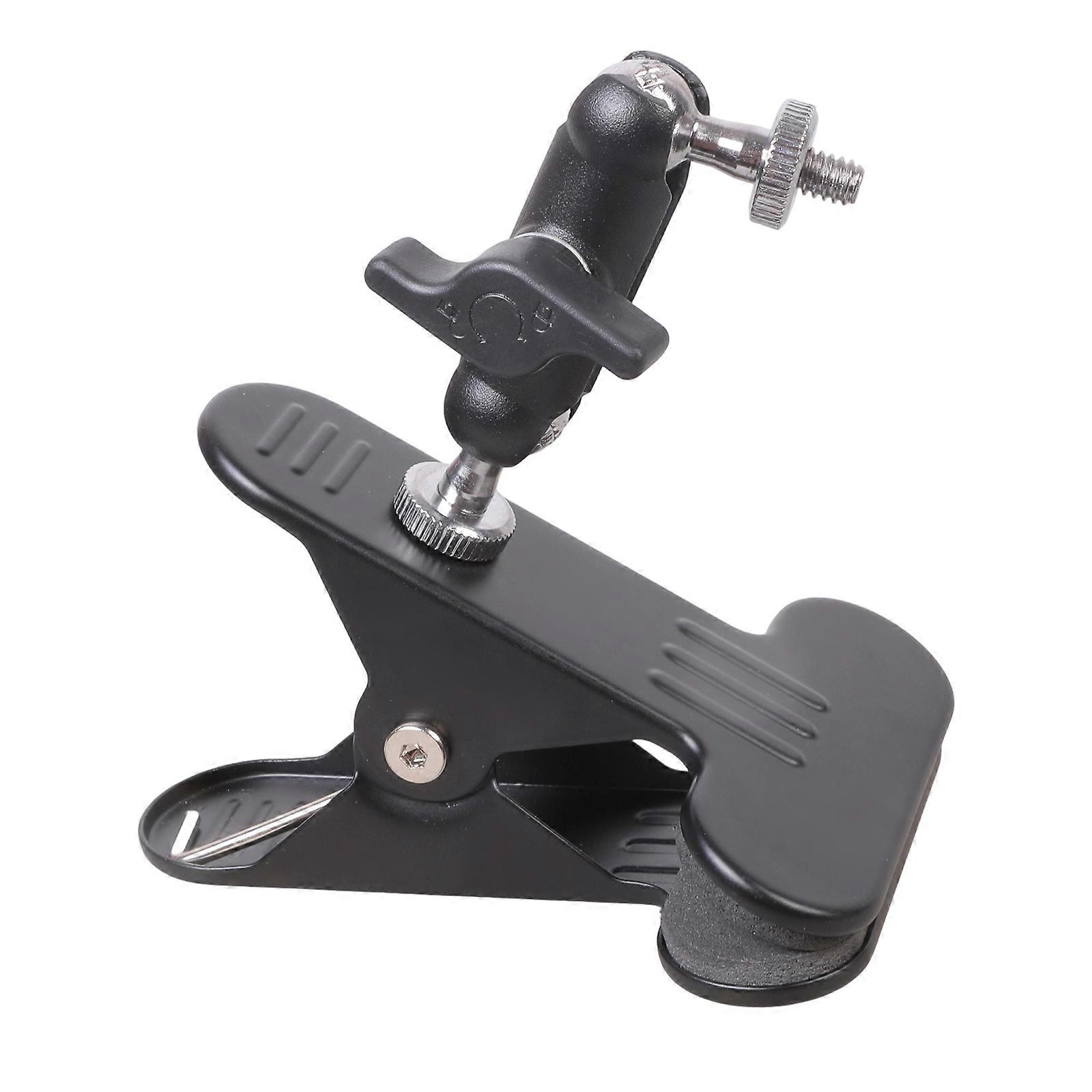 Iron Clamp With Double Ball Head Clamp 1/4inch Threaded For Phone Video Mount Camera Monitor LED Light Car Microphone Multicolor