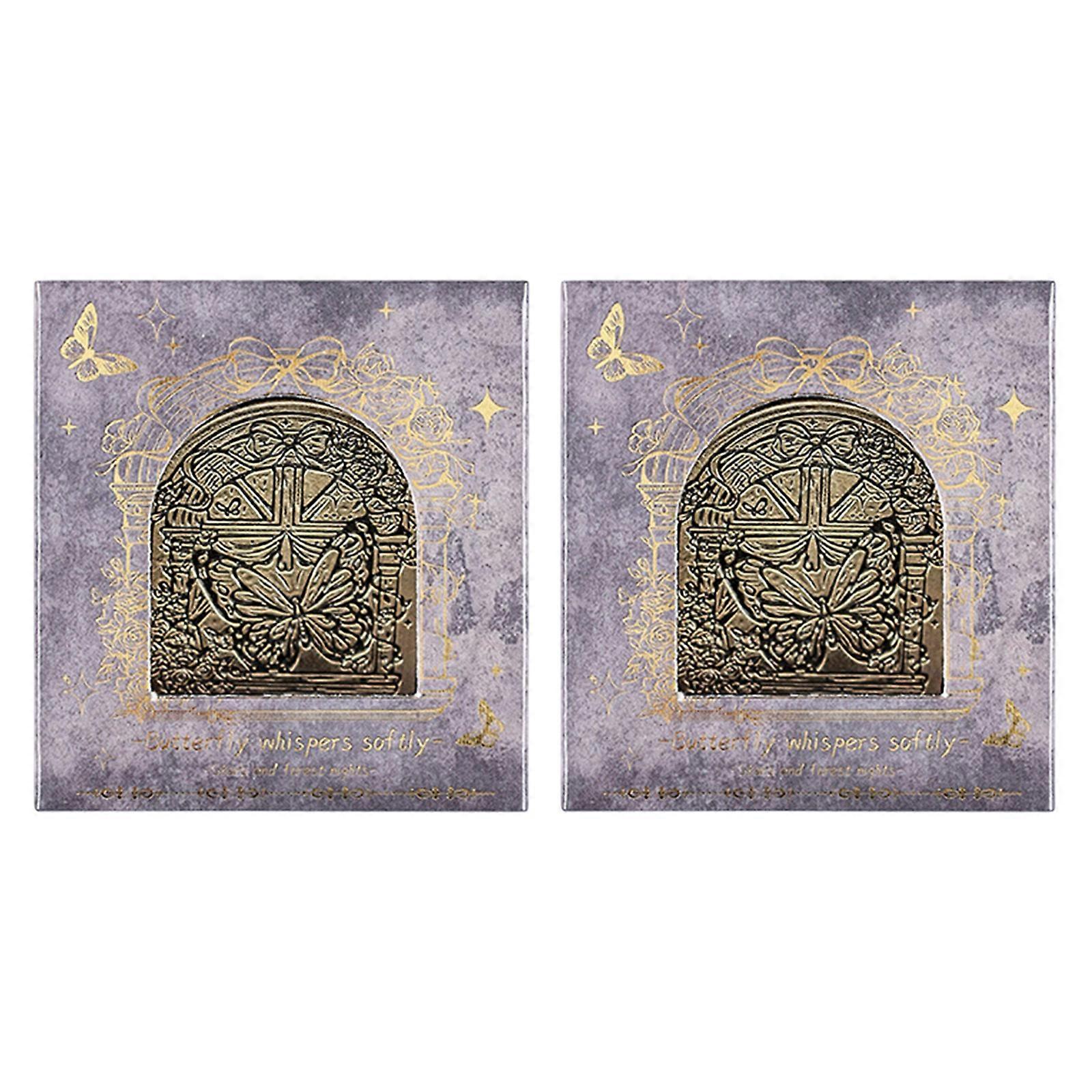 2Pcs Retro Note Paper Clip Metal Bookmarks Page Clips Document Organiser Clamp Journaling Clip For Receipt Document Multicolor