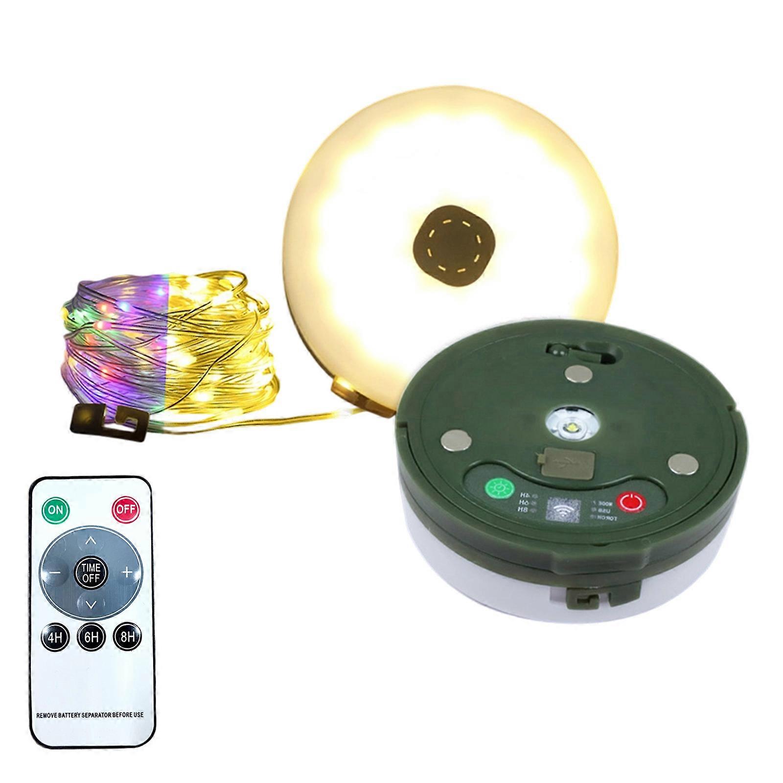 Portable Camping Light Round Light Solar String Lights Plastic Texture Suitable for Outdoor Adventures and Family Trips Multicolor