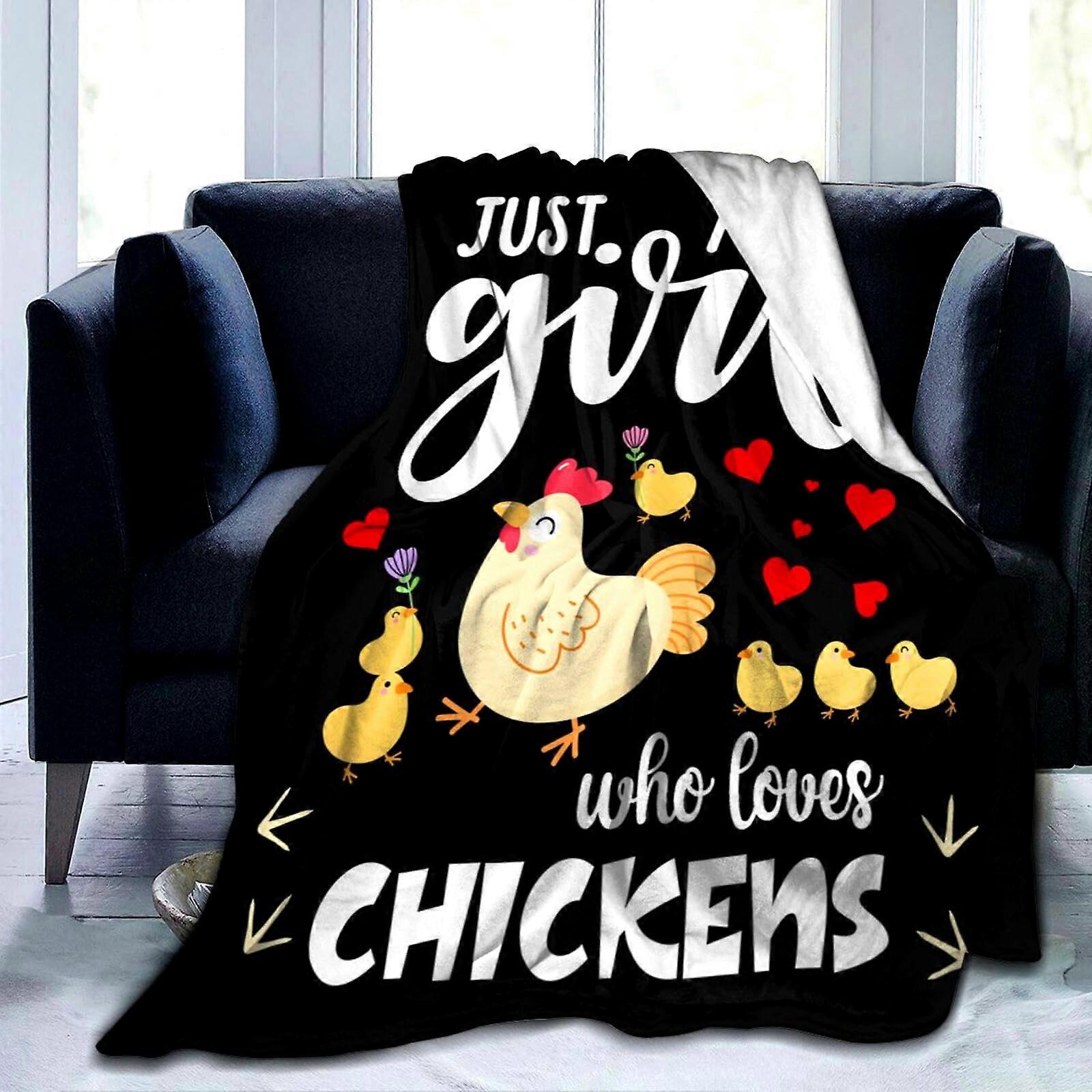 Microfiber Throw Blanket 3D Printed Cozy Rooster Design Lightweight Sofa Decor 80'x60'