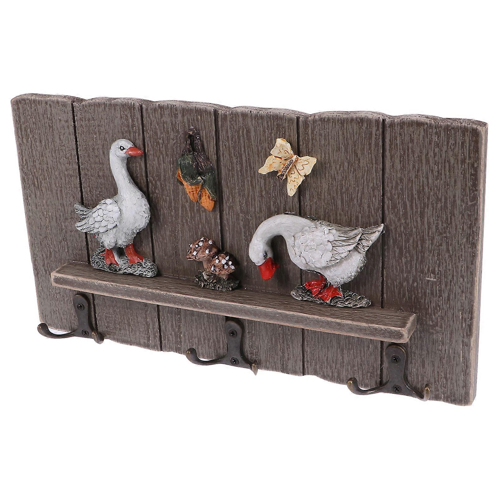 Pastoral Style Storage Hook Practical Sundries Hook Goose Design Hook for Home