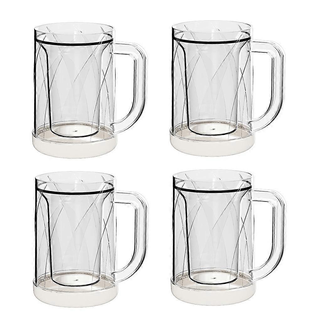 4 Pcs Frozen Beer Mugs for Freezer Double Wall Gel Frosty Freezer Mugs Beer Ice Mugs for Freezer Drinking Freezer Cups