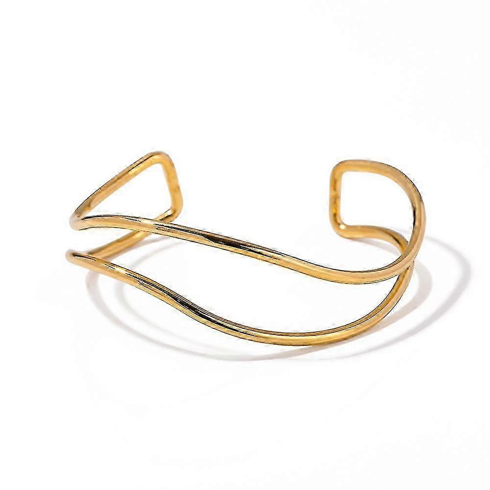 Chunky Cuff Bracelets for Women Multi-layer Cross Wire Open Bangle