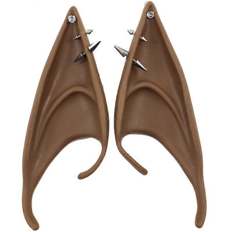 Elf Ears with Studs Cosplay Halloween Decor Soft Harmless False Ear Prop