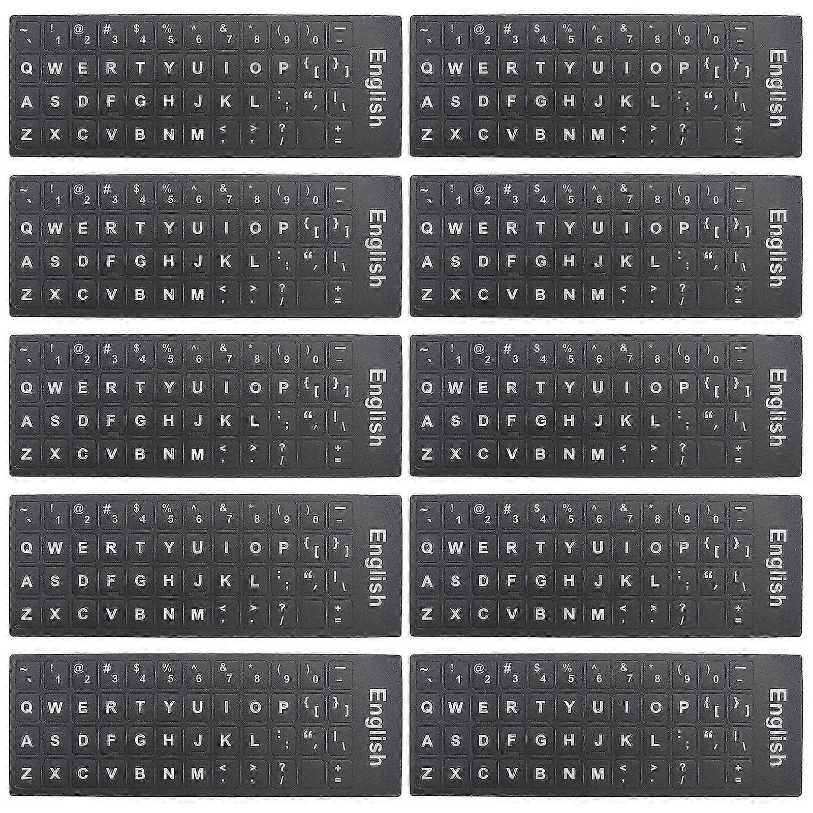 10Pcs Universal Foreign Language Keyboard Stickers Keyboard Protector PC Layout