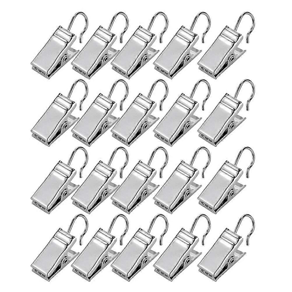 Curtain Clips Set of 120 Metal Hooks Wire Holders for Hanging String Lights and Drapes