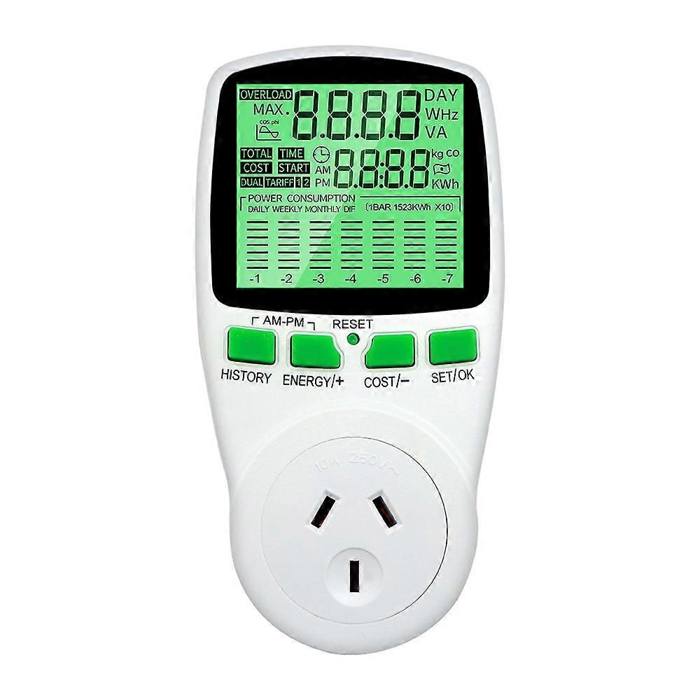 Digital AC Power Meter Socket Wattmeter Energy Meter 50Hz Watt Cost Monitor FR US UK AU BR Measuring Outlet Power Analyzer