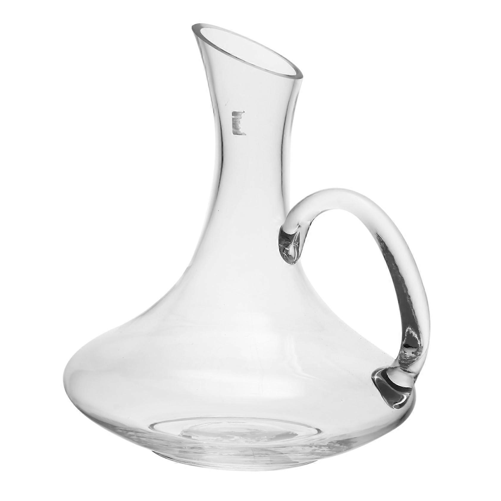 Wine Decanter with Handle Transparent Glass Liquor Pourer for Restaurant Bar and Home Use