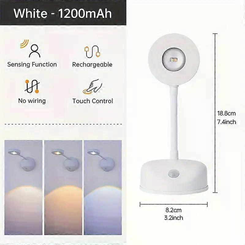 USB Rechargeable LED Wall Light with Motion Sensor Adjustable Brightness 3 Color Options Timer Infrared Control for Home Decor