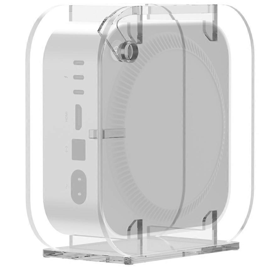 Desktop Base Acrylic Stand for Mac Mini M4 2024 Desktop Storage and Protection Accessories (Desktop Base Stand Only)