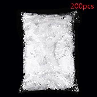 100/200Pcs Disposable Hairdressing Earmuffs Salon Clear Ear Cover Ear Protection Hair Dye Protect Cap Hair Color Styling Tool