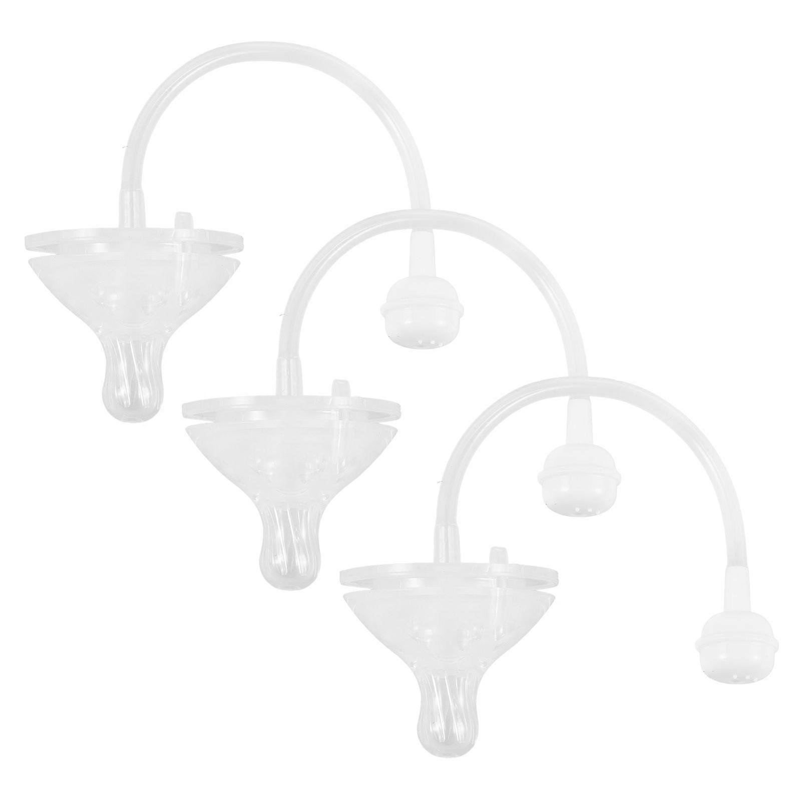 Baby Bottle Accessories Sippy Nipple With Weighted Straw Design For Newborns In Transparent Color 3Pcs