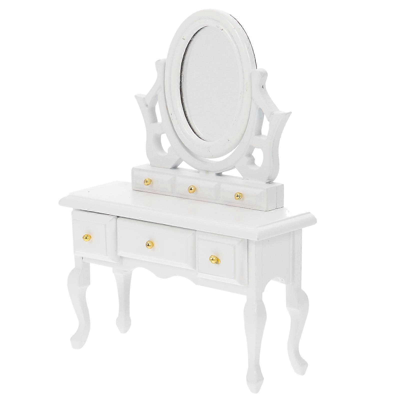 Mini House Drawer Decor Decorative Toy House Setup Designed For Miniature Enthusiasts Built With Durable White Birch Material 1Set