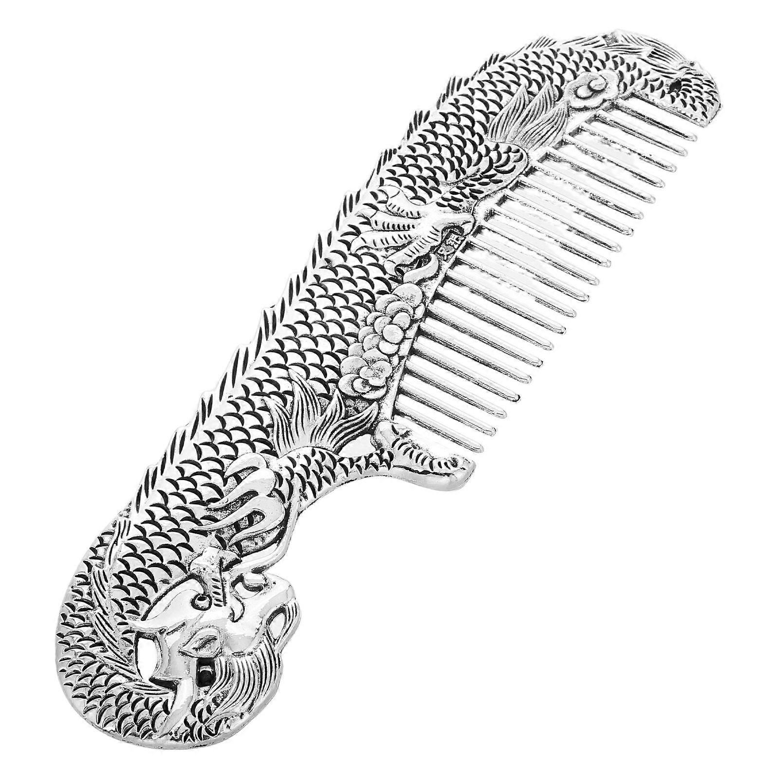 Chinese Dragon Comb Grooming Function with 1 Piece Silver Alloy Material