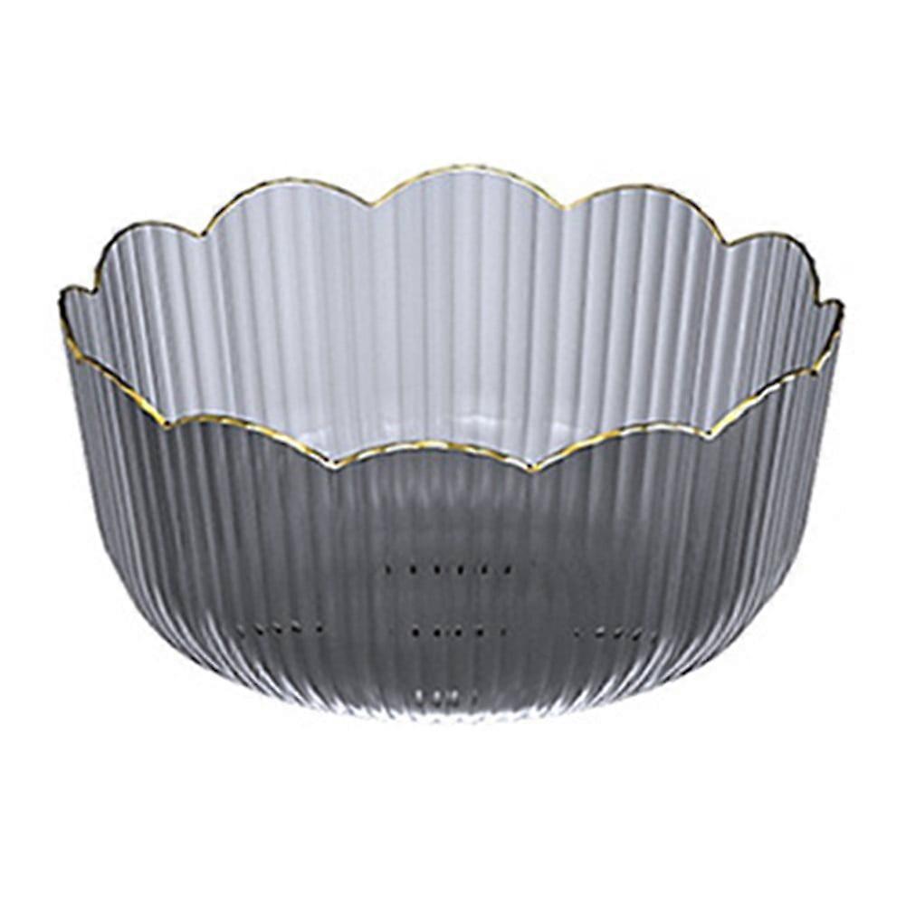 Multifunctional Large Capacity Fruit Basin Transparent Plastic Fruit Bowl