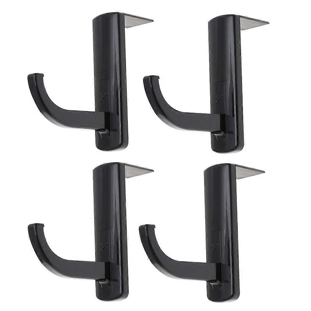 4pcs Creative Headphone Holder Hooks Practical Headset Rack Hanger Headset Storage Hook (Black)