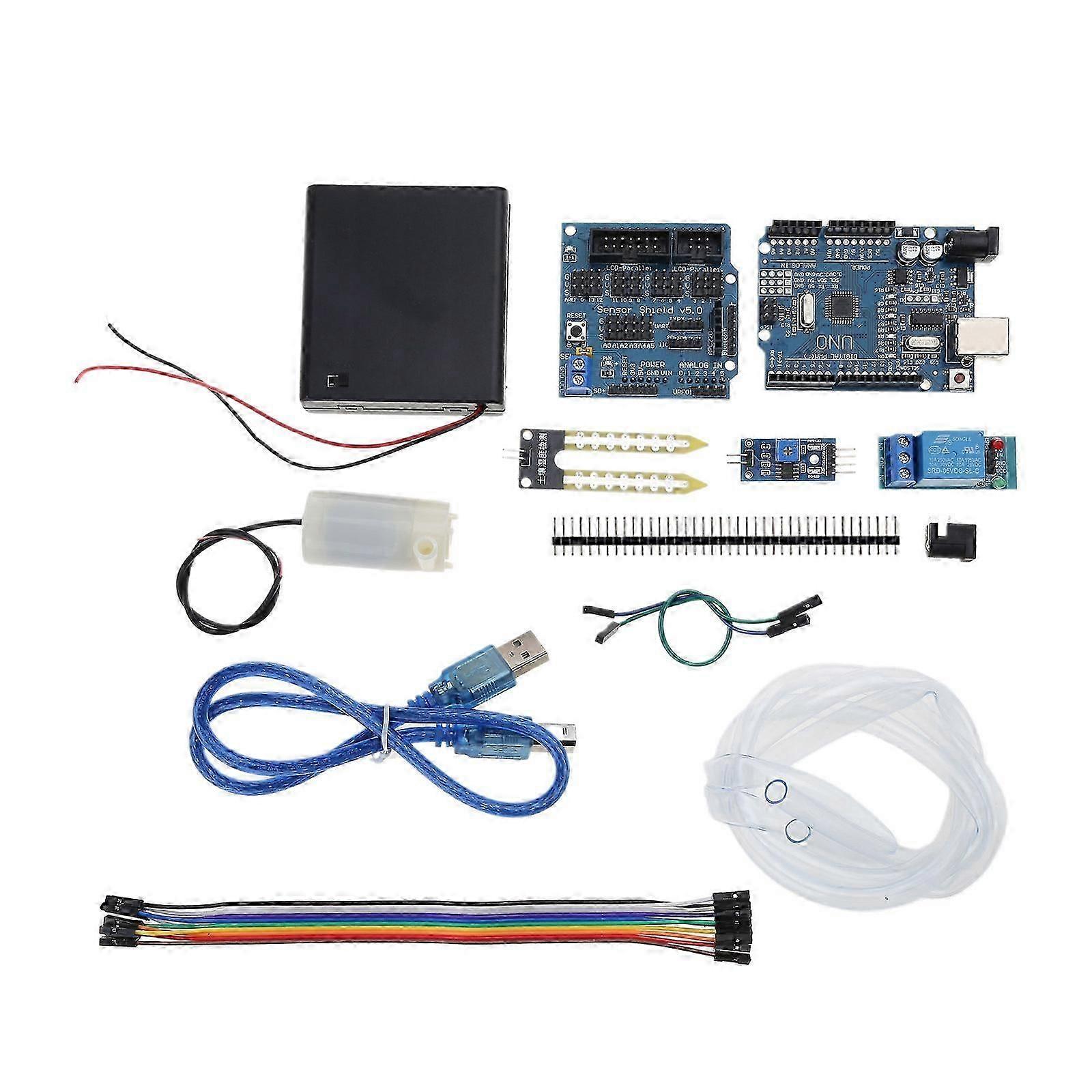 Automatic Irrigation DIY Kit Capacitive Soil Moisture Sensor 5V Relay Module Water Pumping Garden Self Watering System