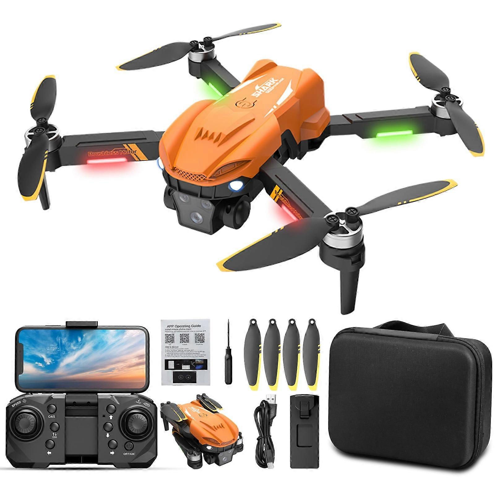 Cyber Monday Deals 2024: Viflosae Brushless Motor Drone with 1080P Camera, 2.4G WiFi FPV, Compatible with Headless Mode, Follow Me, Altitude Hold,