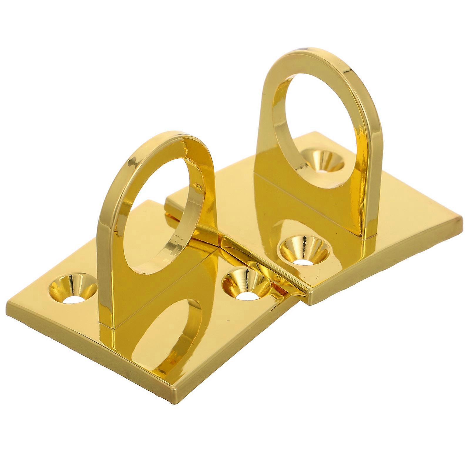 Large Loop Wall Plate Hook for Queue Line Barrier 8Pcs Gold Metal