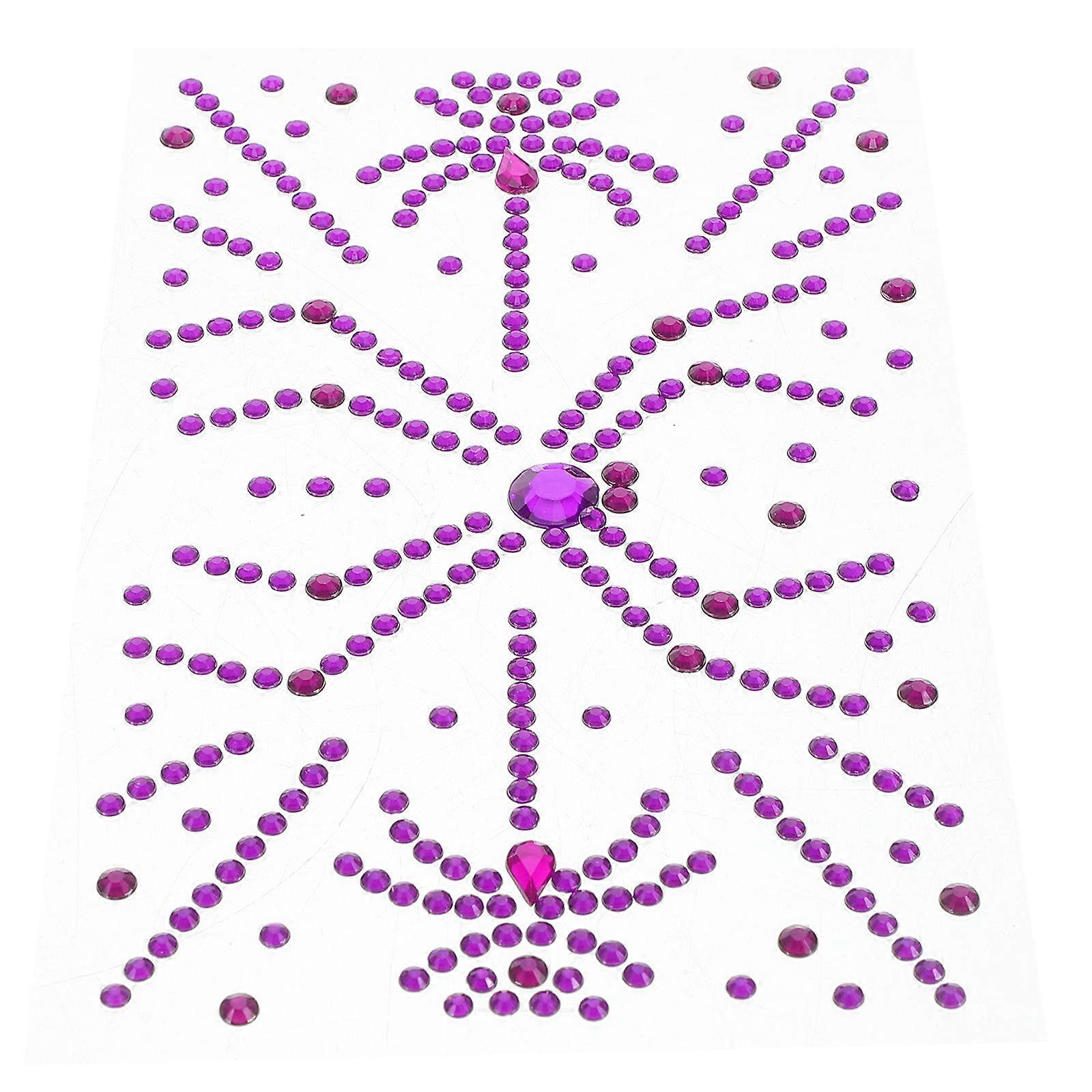 Face Gems Spider Back Adhesive Stick on Gems 1 Sheet for Stage Performance