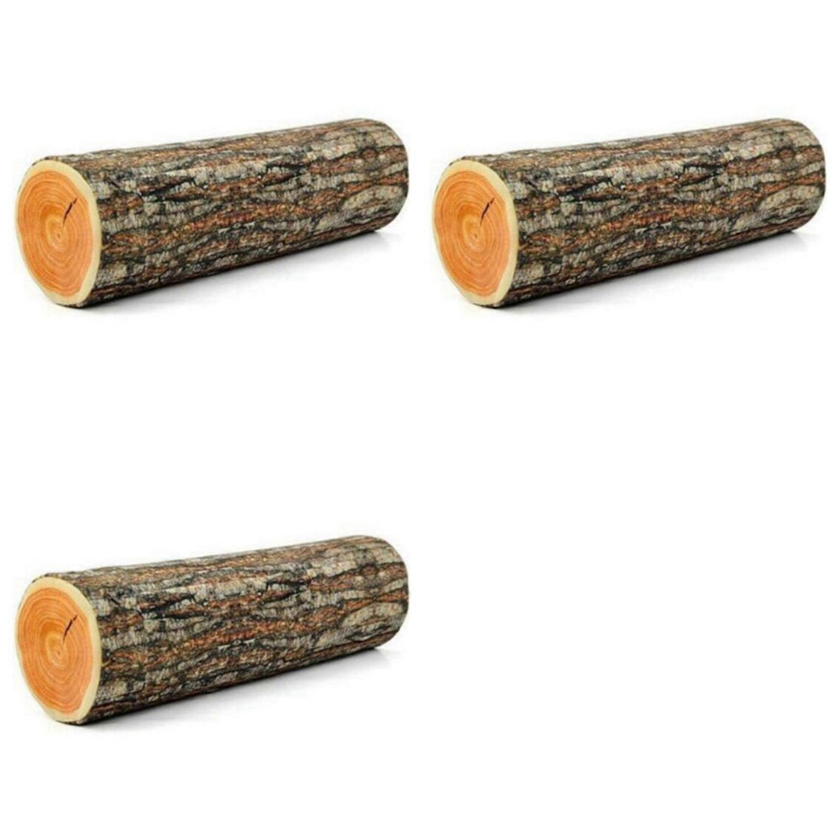 3X Pillows, Comfortable Log Pillows, Interesting and Cute Tree Trunk Pillows, Simulation Cushion Decorations
