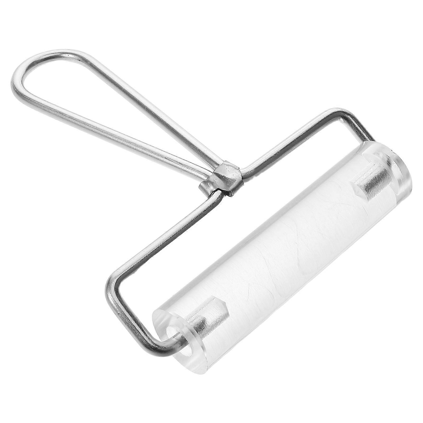 Transparent Acrylic Clay Rolling Pin for DIY Featuring Metal Handle Small Size