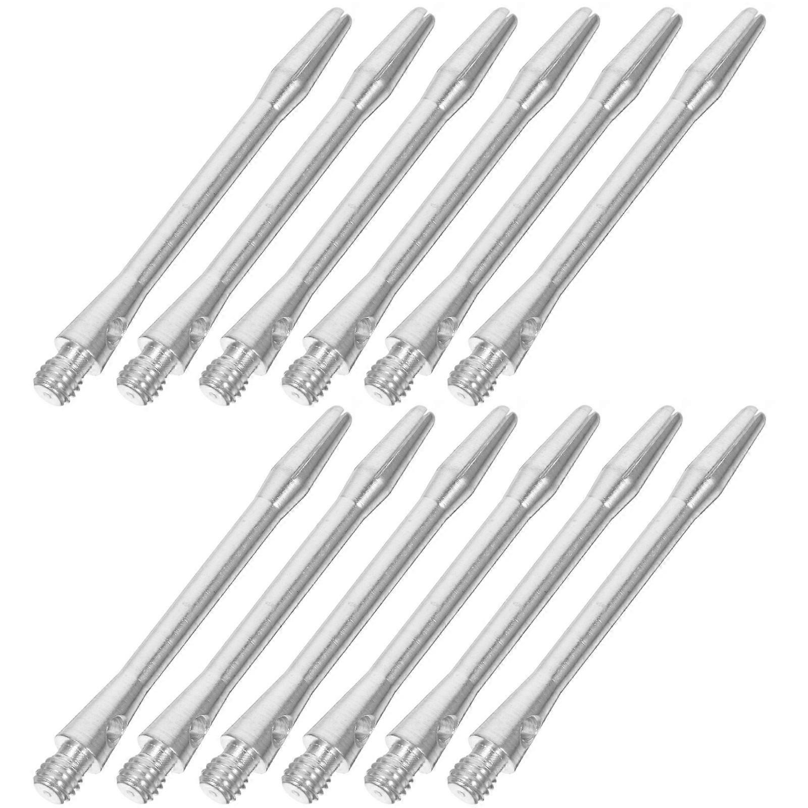 Aluminum Dart Shafts Replacement for Playing 12Pcs Transparent Thread Shafts