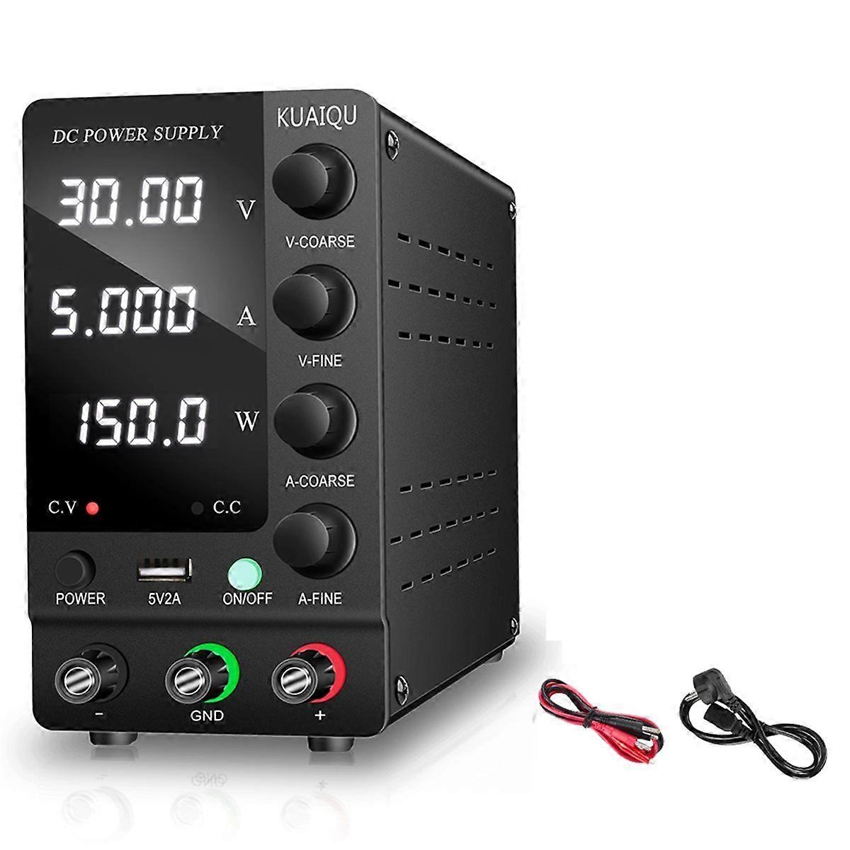 Adjustable DC Power Supply 32V 6A - Lab Bench with USB Interface, Precise LED Display SPS-C3206
