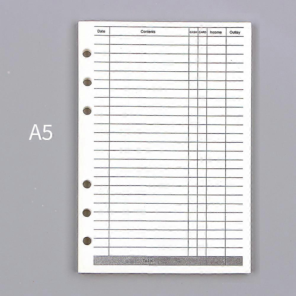 A5 A6 Loose Leaf Notebook Refill Spiral Binder Inner Page Diary Weekly Monthly Planner To Do List Line Dot Grid Inside Paper