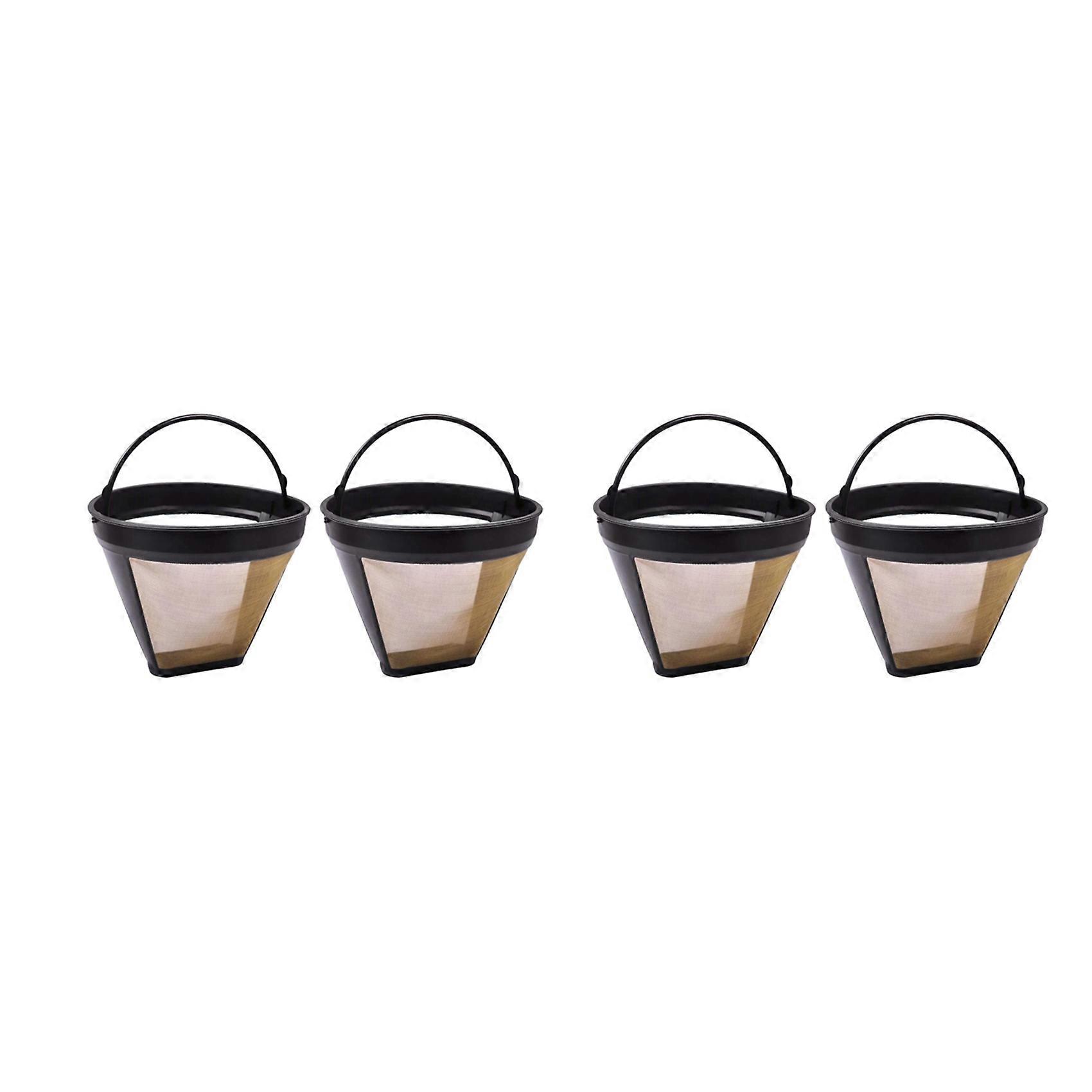 4 Pcs Reusable Cone Style Replacement Coffee Filter Replaces Your Permanent Coffee Filter for Machines and Brewers