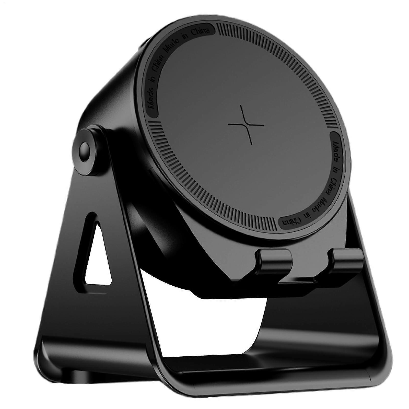 Telephone Speaker Amplifier Wireless Induction Stand With Light 360 Degree Rotation For Car Use Bedside Desk Home Black