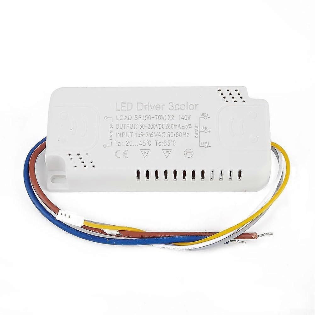 Driver Adapter for Down Lamps and Ceiling Lights, 3Color CCT, NonIsolating Transformer, Safety Features, 2x5070W