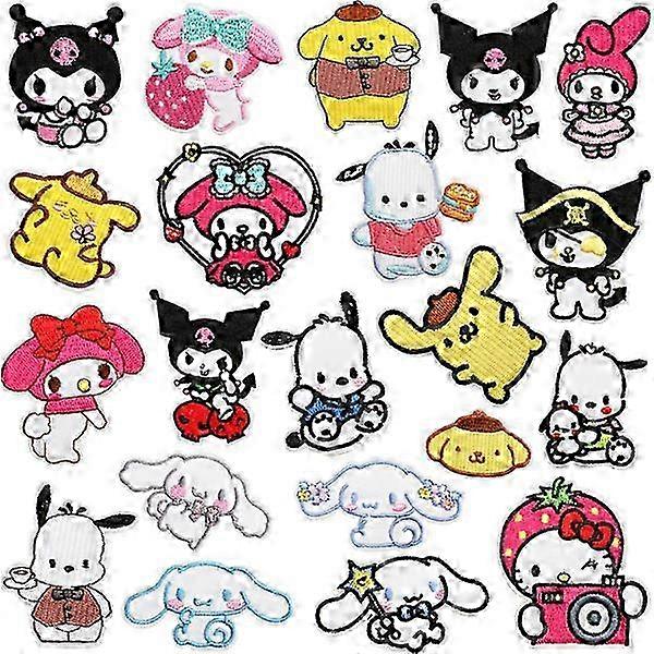 21pcs Anime Sanrio Iron-on Patches