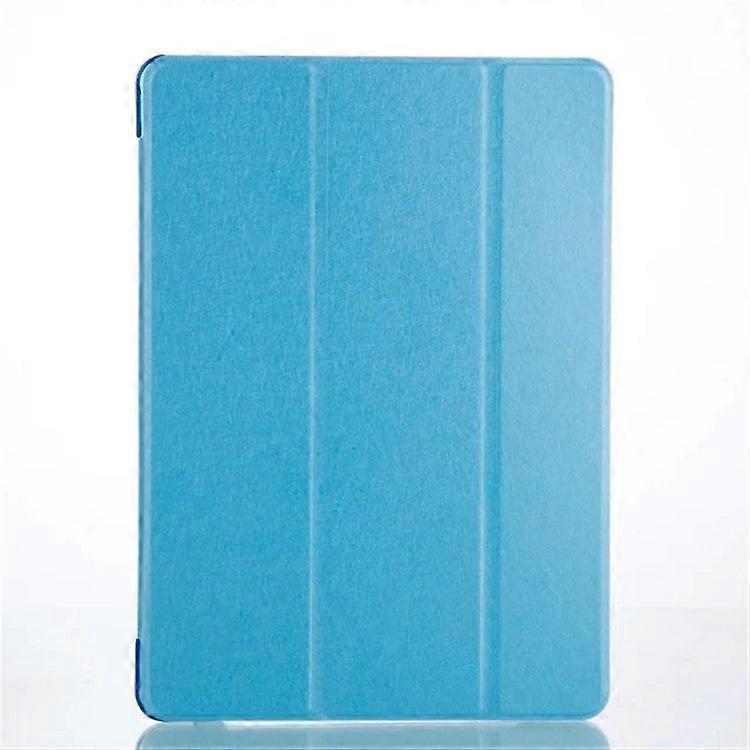 Case For Ipad Air/ 5 Trifold Sky Blue Silk Texture Sleeping Leather