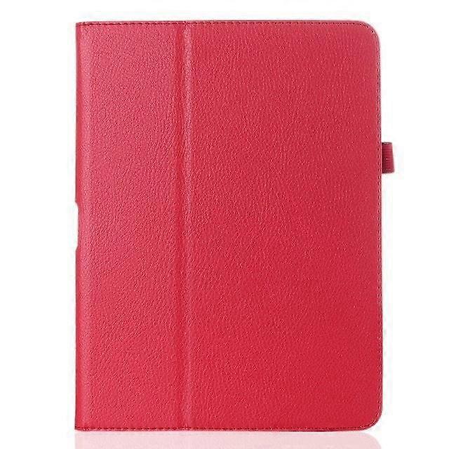 Stylish Case For Ipad Air/air2 Red Two-fold Stand Litchi Texture Leather