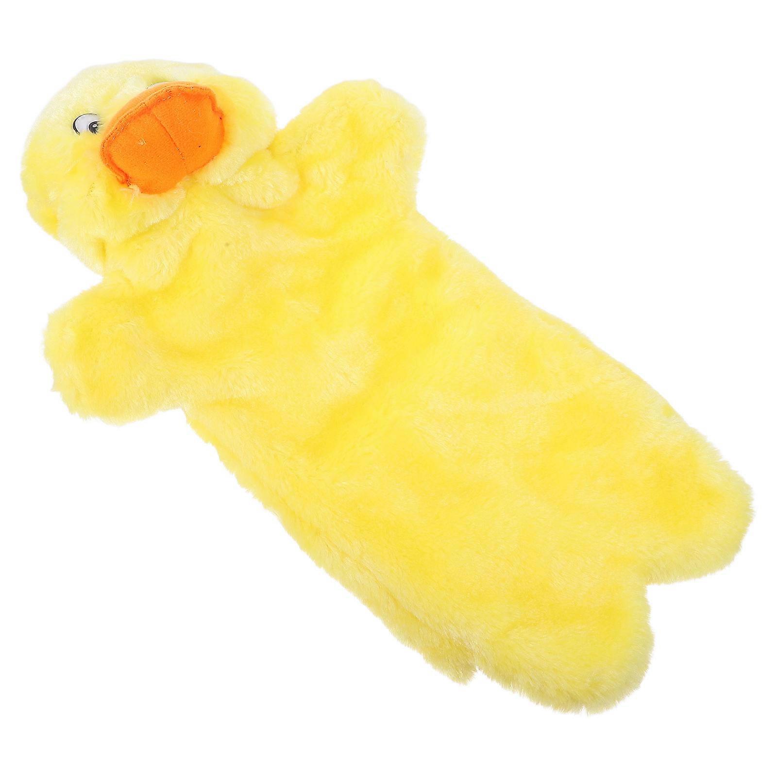 Duck Hand Puppet Interactive Toy for Playing Use Plush Cartoon Animal