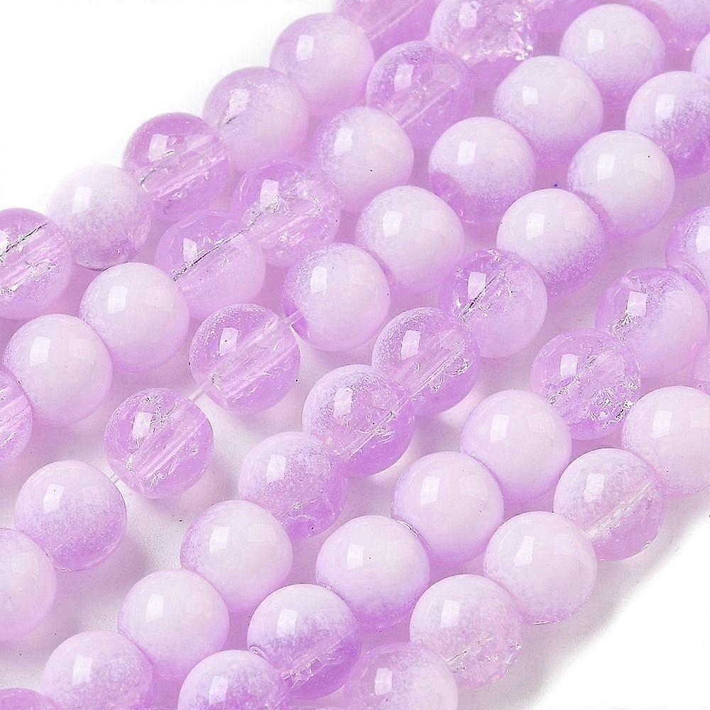 Glass Beads Rondelle Medium Purple 6mm