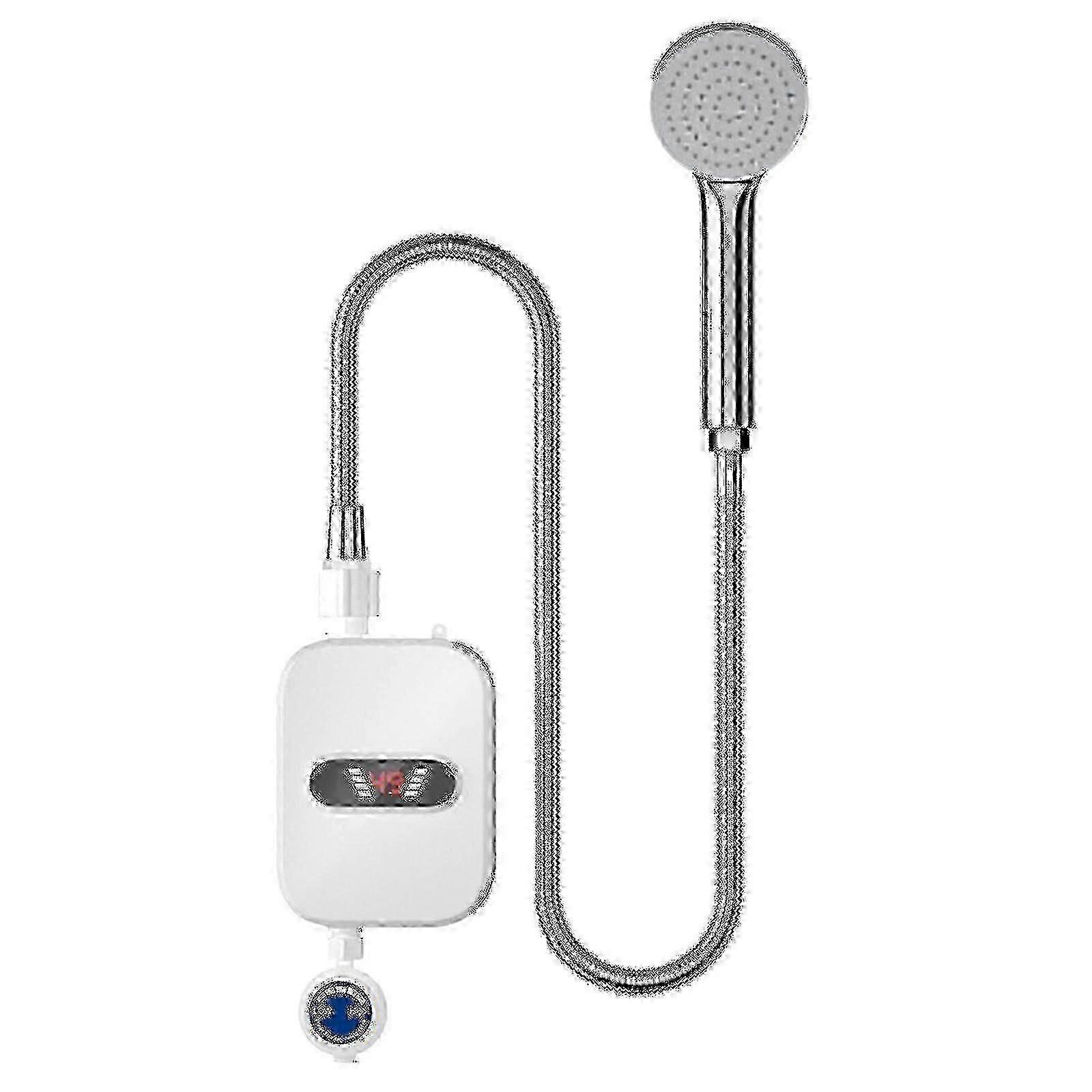 Chauffe-eau instantané 3500W Système de douche électrique compact avec tête réglable