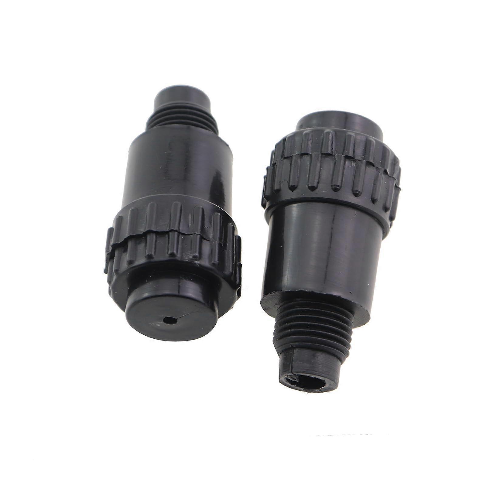 2PCS Male Thread Air Compressor Oil Fitting Black Plastic Plug Replacement Spare Parts