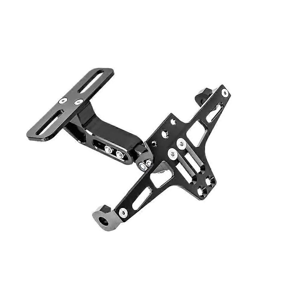 Motorcycle License Plate Holder CNC Aluminum RustProof Adjustable Bracket Universal Accessories