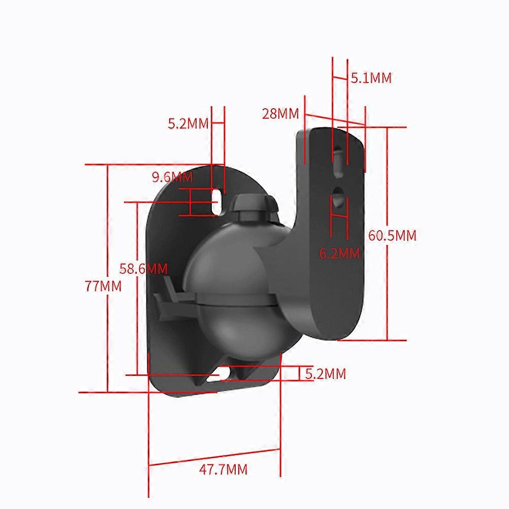Speaker Bracket Wall Mount for 1Pair Surround Sound Holder Black