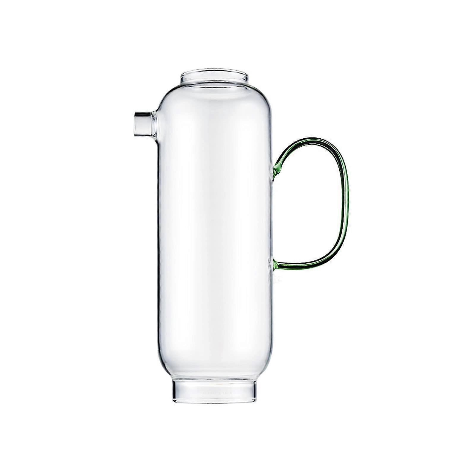 Large Capacity 37.1oz Borosilicate Glass Pitcher with Handle for Hot and Cold Drinks, Clear