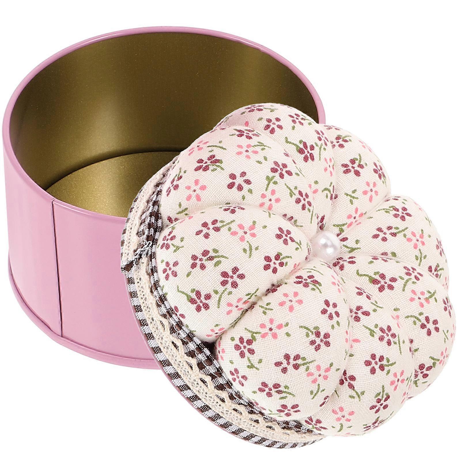 Needle Storage Case for Sewing Use with Pin Cushion Lid Portable Box