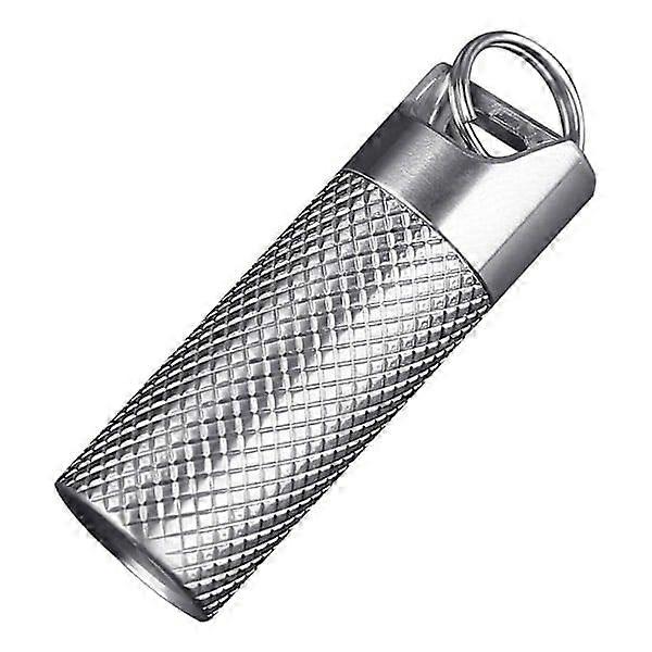 Portable metal pillbox, titanium pillbox, keychain, waterproof pill bottle