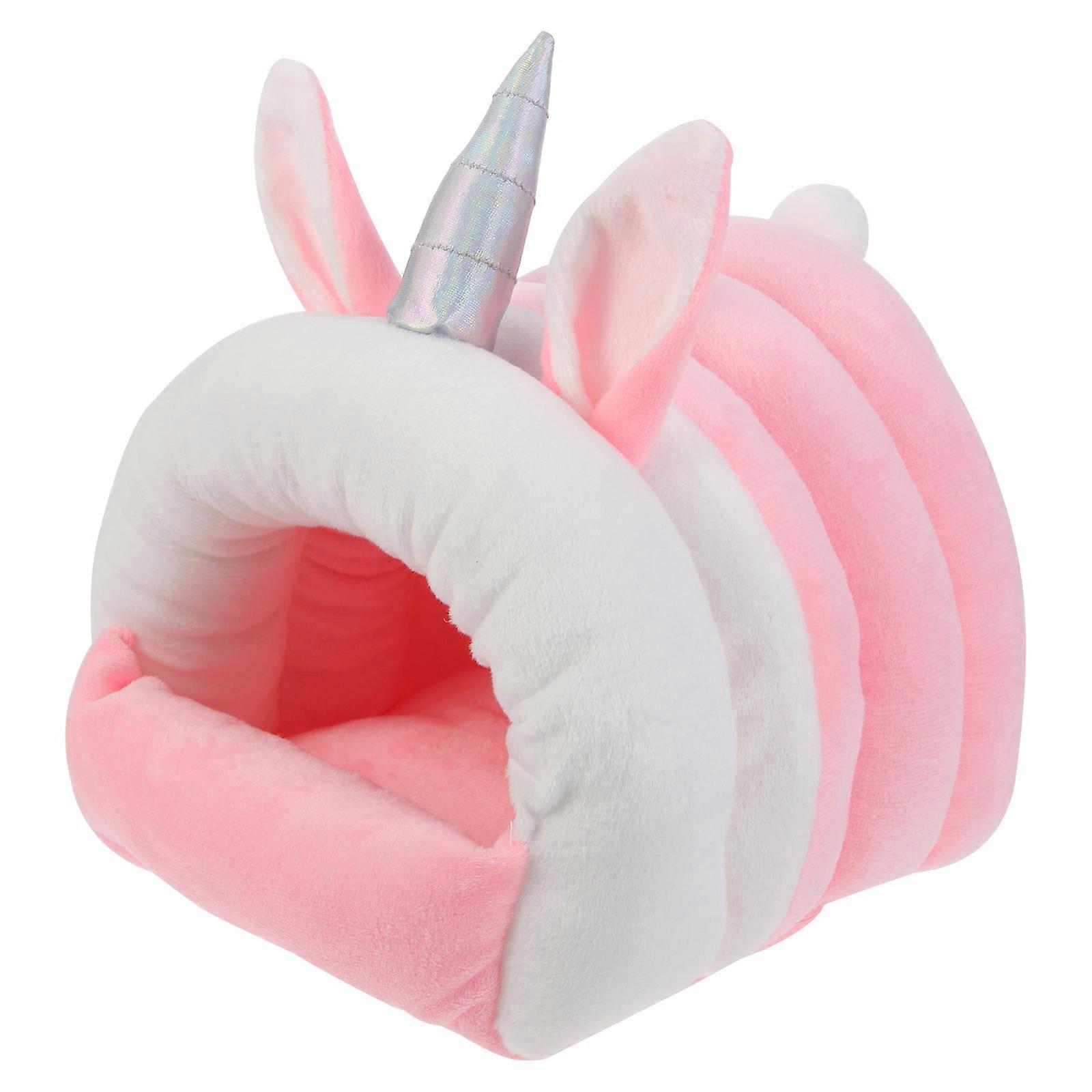 Hamster Nest Small Pet for Warm Unicorn-Shaped Bed
