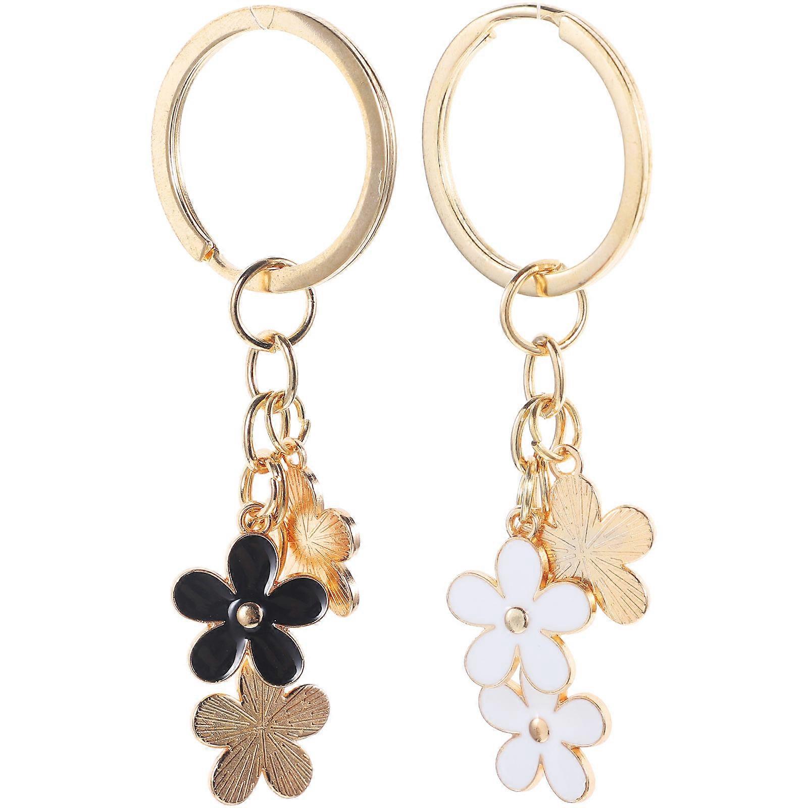 Flower Keychain Flower Charm for 4Pcs Keychain Purse Decor Items