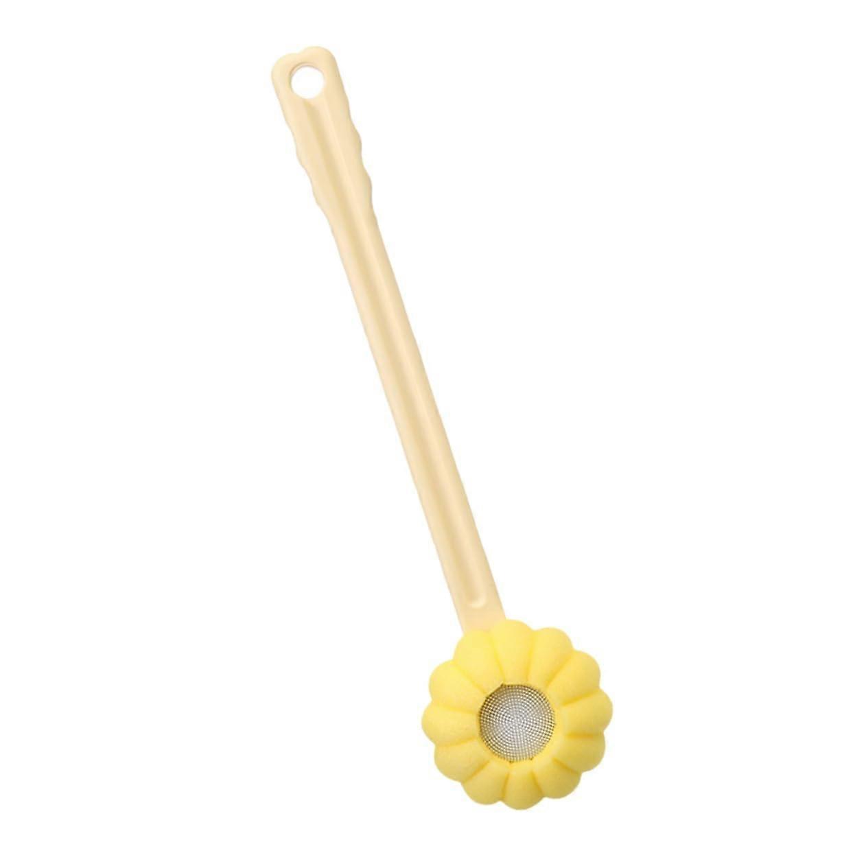 Bath Back Scrubber Long Handle Bath Brush for Gentle Exfoliation with Soft Sponge and Hanging Hook